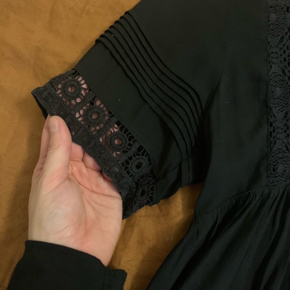 Anthropologie Black Teared Tunic - Picture 3 of 4